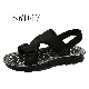 Lxg, Black Open Toe Design Slipper Prevalent in Equatorial Region Breathable Cotton Fabric Upper Sandal with Elastic Band Hsw047