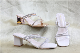  Sexy Open Square Toe Block Heel Crystal Party Women Shoe