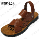  Gww, Africa Market Popular Wide Width Sandal Shoe for Sale Open Toe Universal Massage Outdoor Brown Beach Shoe Hsw056