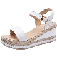  Platform Sandals Female Shoes Summer New Muffin Woven Increase Buckle Strap Fashion Outdoor Casual Wedge Heel Sandals for Women