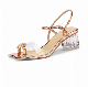  Stylish Ankle Straps Women Sandals Translucent Heel Sandal for Girls