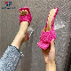  2022 New Summer Ladies Towel Upper High Heels Sandals Women Slides