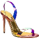  New Designed Round Toe Stiletto Heel Ladies Sandals Super High Heel Slip-on Fashion Open-Toe Sexy Dress Party Sandals for Women