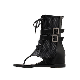  Thong Back Zip Ankle Boots Strappy Low Hidden Wedge Heel Womens Open Toe Thong Shoes Sandals Esg13674