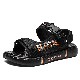  Fashion Custom Flat Buckle Strap Summer Outdoor Casual Sport Women Men Big Size Slide Slippers Sandals