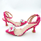Factory Wholesale Ankle Strap Low Kitten Heel Slingback Stiletto Pumps
