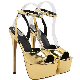  New Designed Round Toe Waterproof Platform Sandals Super High Heel Stilettos Peep-Toe Sandals for Women