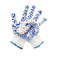 China Wholesale Blue PVC Dotted/Dots White Cotton Knitted Gloves Wholesale Price