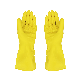  Yellow Latex Rubber Handling Protect Gloves for Laundry Kitchen Household