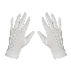  Customized Logo White Cotton Jewelry Ceremony Uniform Band Parade Gloves for Ceremonial/Wedding/Knitted