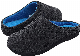  Men′s Fuzzy Casual Shoes Sandal Two-Tone Memory Foam Slipper