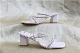  Cool Fashion Square Open Toe Chunky Heel Crystal Shoe Women Slippers