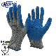 Nmsafety 13gauge Polyester Palm Coated Crinkle Latex Safe Hands Working Gloves