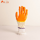  10g Orange Knitted Cotton Liner Two Times Dipped Double Color Latex Coated Working Gloves