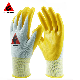  13 Gauge Smooth Nitrile Coated Work Safety Gloves in Yellow