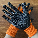  Knitted Polyester Nylon Wrinkle Latex Coated Rubber Working Safety Gloves Construction Garden