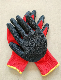  Red Polyester Knitted Back Crinkled Latex Coated Industrial Safety Work Gloves