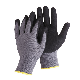  15 Gauge Nylon Spandex Knitted Sandy Latex Coated Safety Work Gloves for Oil Gas Industries