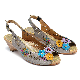 Elegant Flower-Splicing Leather Shoes Bohemian Handmade Sandals