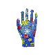 Construction Use Labor Protective Flower PU Coated Work Safety Gloves manufacturer