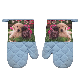  High-Temperature Microwave Oven Gloves Heat Resistant Heat Transfer Printing BBQ Kitchen Heat Resistant Oven Glove Cooking Oven Mitt