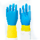 Blue and Yellow Anti-Acid Neoprene Gloves Anti Alkali Neoprene Gloves