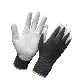 Grey PU Gloves with Black Nylon Liner Safety Work Glove