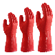  Long Cuff Red Waterproof Industry Gloves Luvas Guantes for Intensive Use, Chemical Resistant Gauntlets Acid and Alkali Prevention Gloves Factory
