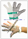  Chainmail Glove for Butcher/Meat Processing Glove/Oyster Glove/Metal Mesh Glove/Three Fingers Nylon Wristbands Stainless Steel Metal Mesh Butcher Chain Glove
