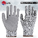  Certificate Anti-Cut Hppe PU Palm Coated Work Safety Gloves