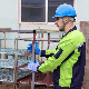  High Performance Anti Oil Safety Labor Work Gloves Dipped with Crinkle Latex