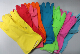 Laundry and Kitchen Cleaning Application Dipped Flocklined Household Latex Gloves