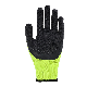  Wholesale Latex Wrinkled Palm Dipped Unisex Black Cotton Latex Safety Working Gloves