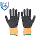  Professional Factory Winter Glove 10g Acrylic Terry Loops Liner Coated with Foam Latex Half Coated Dipped Safety Gloves