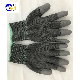  Gray Nylon Knitted PU Coated Finger Safety Work Gloves