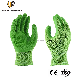  10g Work Acrylic Palm Dipped Green Crinkle Latex Coated Safety Working Gloves