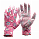  CE Approved Durable Nylon Nitrile Coated Garden Female Working Gloves for Gardening