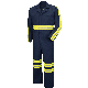 Work Clothes Flame Resistant Coveralls with Reflective Stripes for Visibility