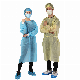  China Factory Wholesale Price Blue Yellow White 30GSM 40GSM Apron Suit PP PE SMS Disposable Medical Uniform Surgical Isolation Gown for Hospital