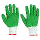  Anti Slip Latex Gloves Green Nylon Latex Work Labor Gloves Construction Use