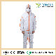  Fully Body Hooded Microporous Liquid Resistant Laminated Non Woven Disposable Coverall