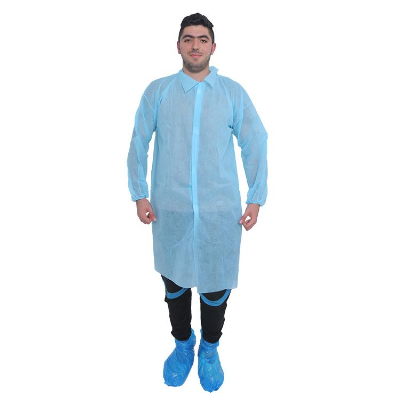 Wholesale Disposable PP Non-Woven Visit Gown Lab Coat with Two Pockets