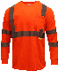 High Visibility Workwear Long Sleeve with Reflective Tapes Safety Shirt