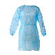  Disposable PP PE SMS Protective Isolation Gown Knitted/Elastic Cuff Safety Clothing for Lab and Hospital