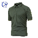 100% Cotton Olive Green Military Shirt Tactical Polo T Shirt
