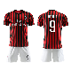  Milan Home and Guest Team Season Club Jersey 100% Polyester Soccer Uniform
