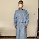  Blue Microporous Laminated Surgical Gown Disposable Isolation Gowns with Tape