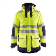  Custom Hi Vis PPE Hoodie Polyester Oxford Windproof Reflective Safety Clothing Outdoor Raincoat Bomber Winter Workwear Safety Jacket