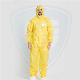  Type 3/4/5/6 Disposable Non-Woven Fabric Coveralls PP+External Barrier Film Overalls with Reinforced Neck Buckle and Thumb Loop