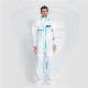  Protective Overalls Disposable Coveralls for Full Protection with Reinforced Isolation Seam Elastic Cuff and Hood